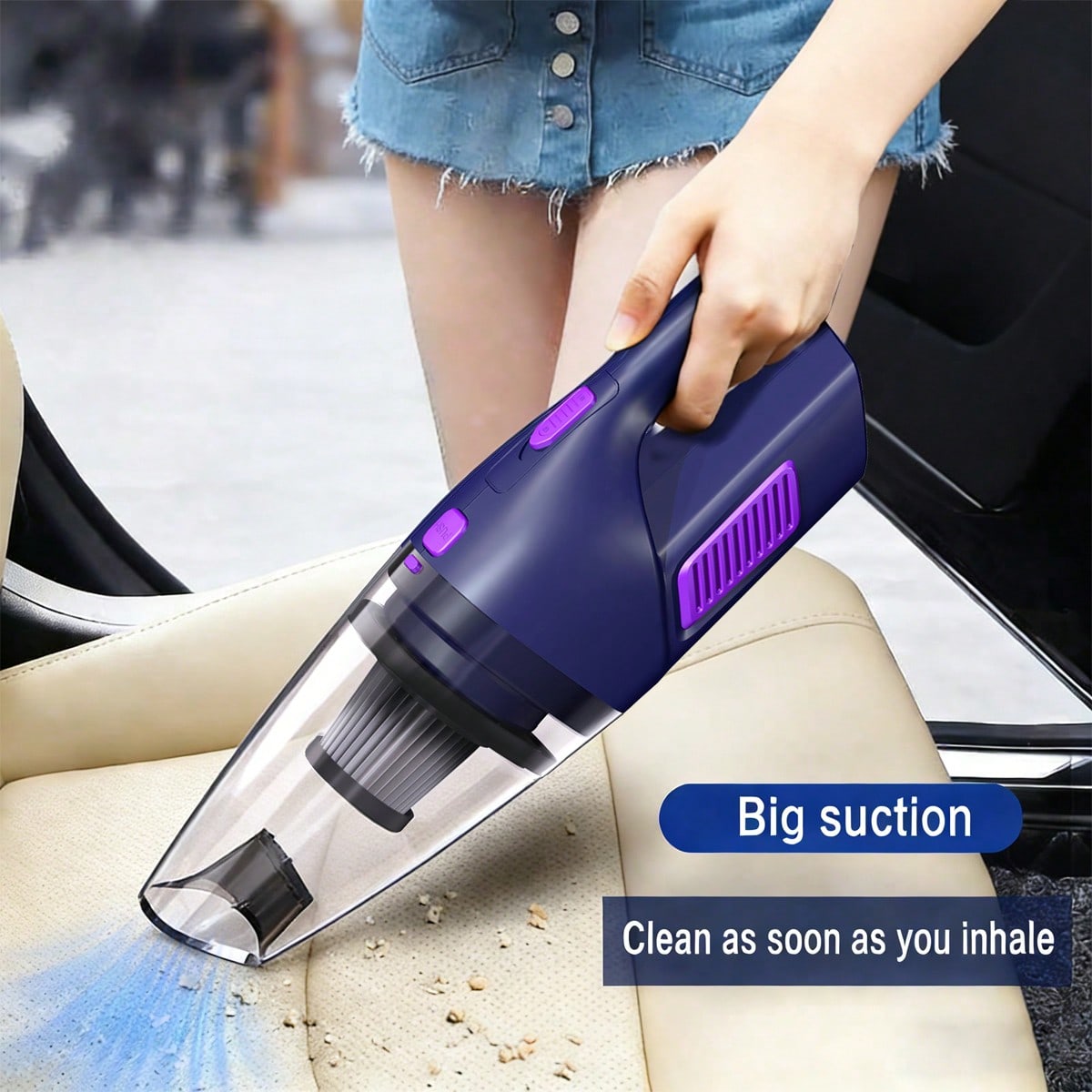 Power Tools Vacuum - CascadeVac Handstofzuiger voor auto's, sterke zuigkracht,