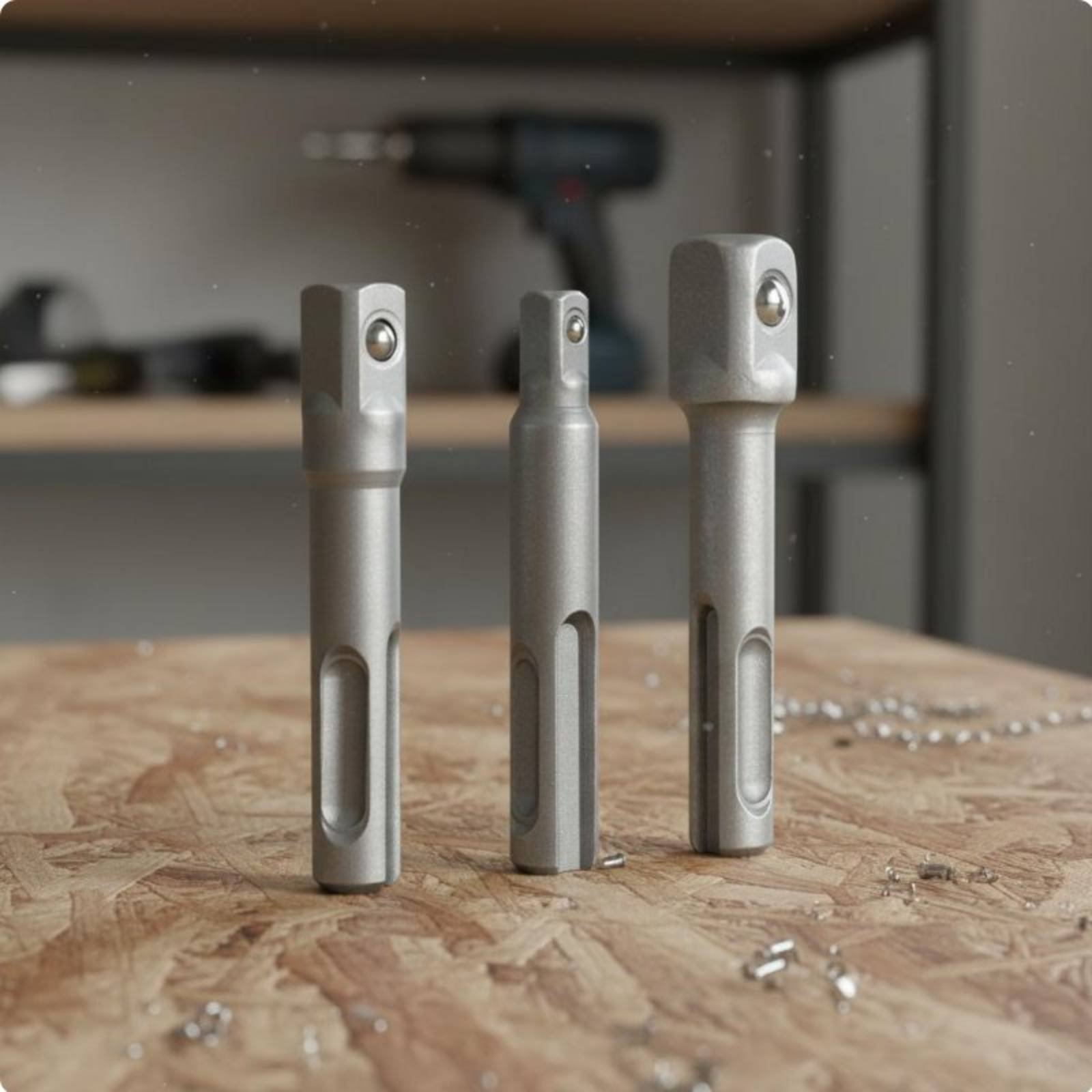 Power Tools Technician - 4-delige aantrekkelijke stroomadapterset Robuuste, in elkaar