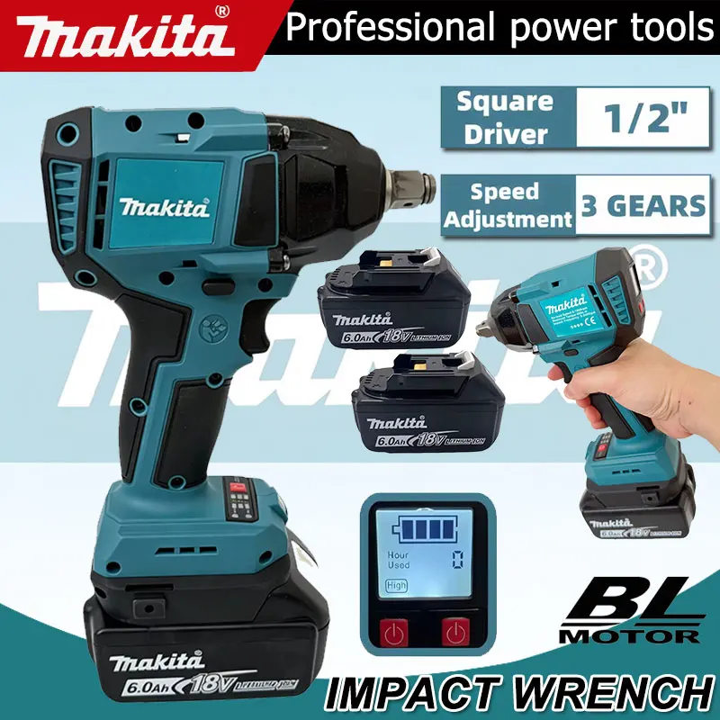 Power Tools Display - Makita Digitale Display Elektrische Slagmoersleutel Draadloze