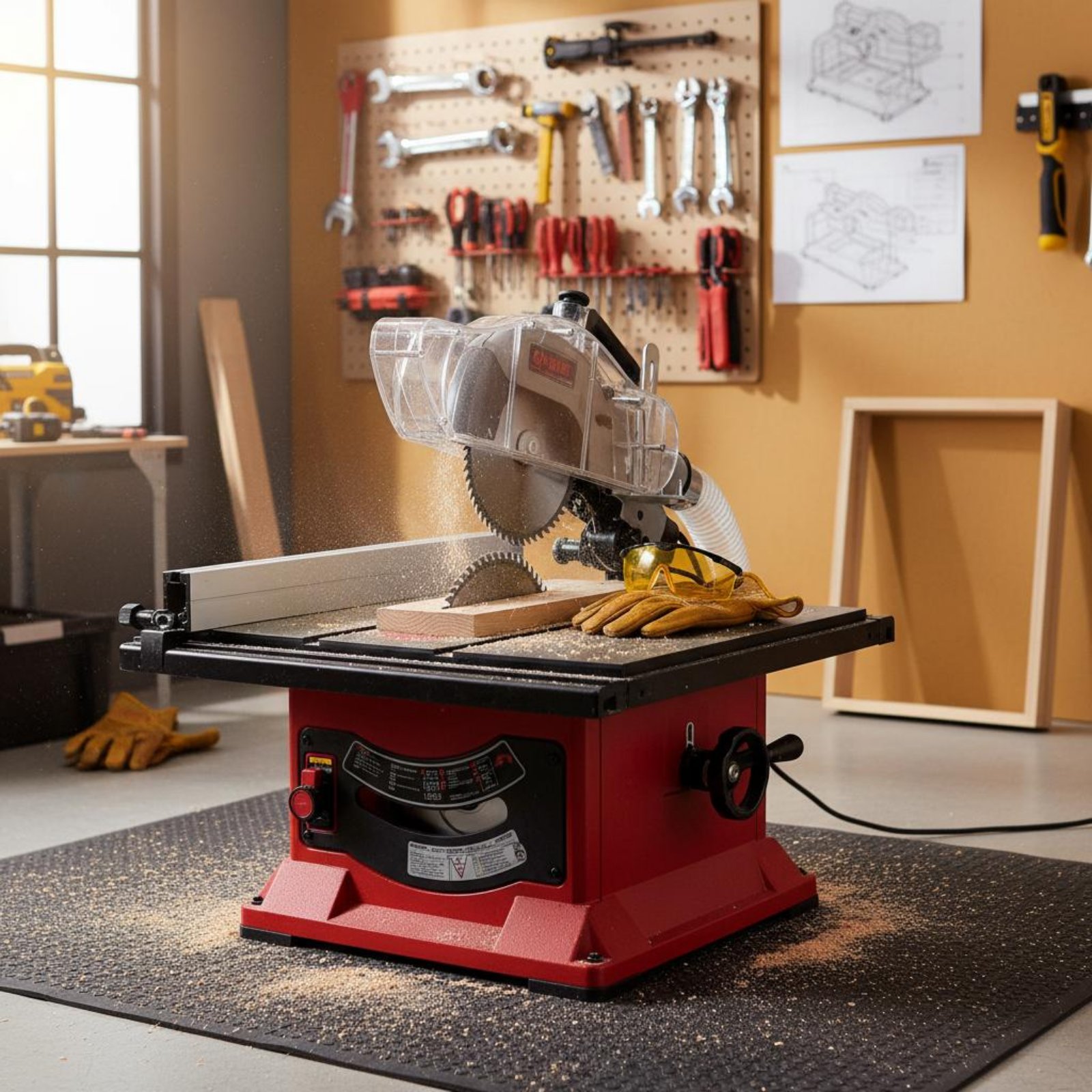 Power Tools Vacuum - Tafelzaag Stofkap Transparant Helder Zaagbladafdekking Stofkapbescherming