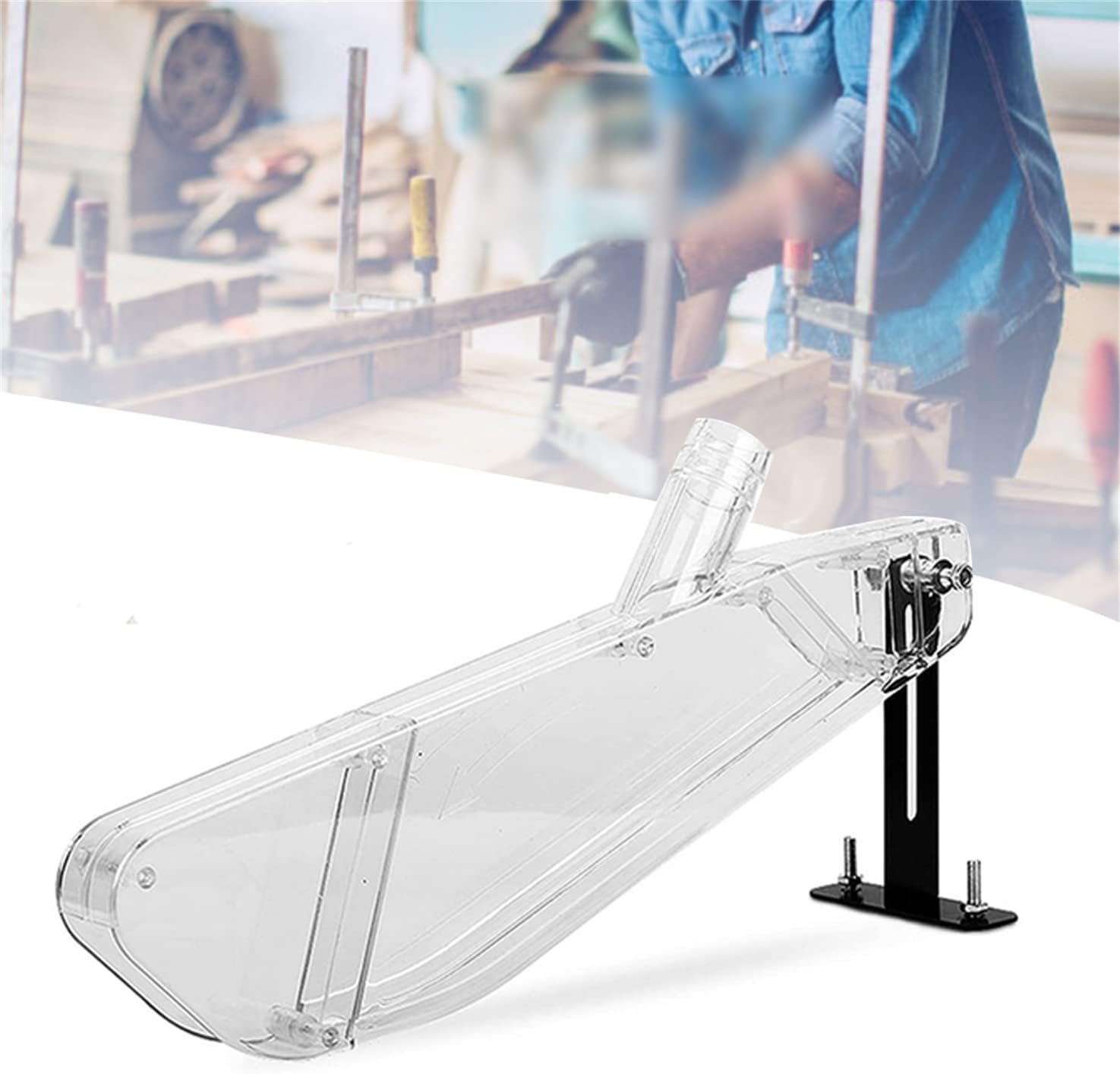 Power Tools Vacuum - Beschermhoes voor houtbewerkingstafelzaag Transparante stofafzuigkap voor