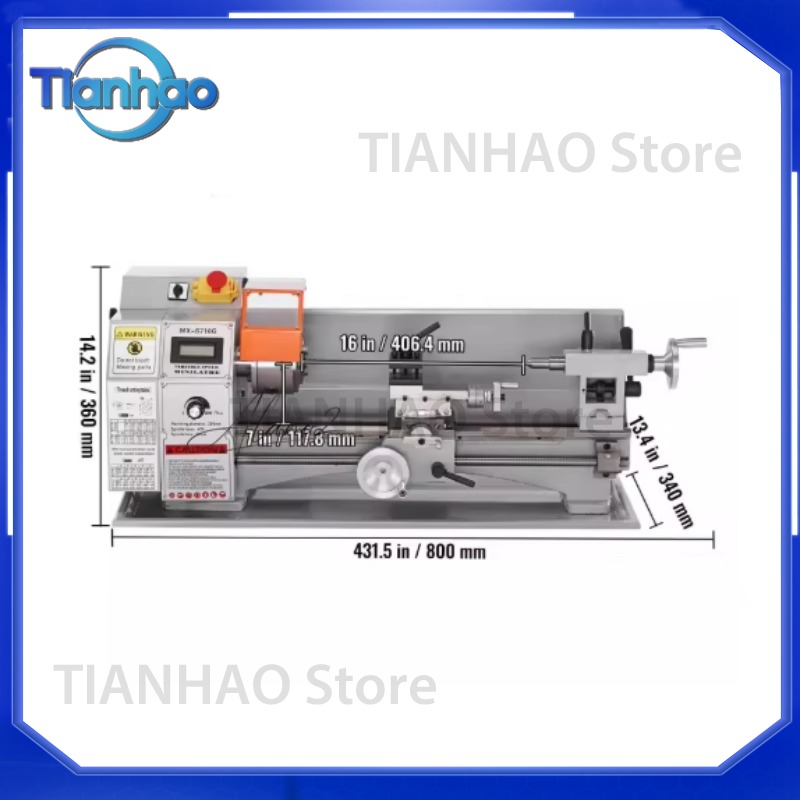 7'' x 16'' Metaaldraaibank voo - Power X Tools And Machinery recensie en prijs