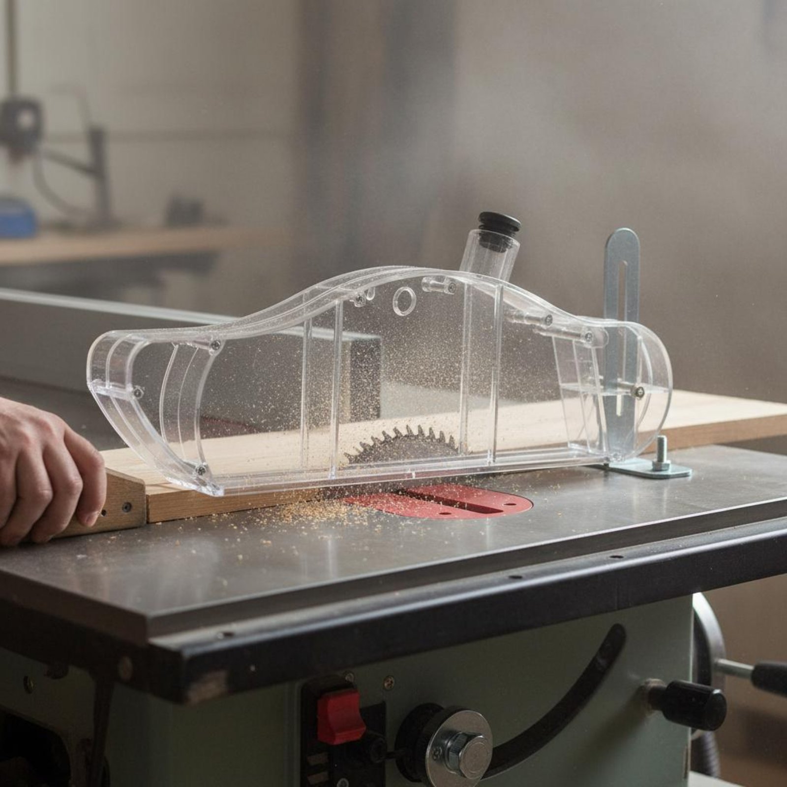 Tafelzaag Stofkap Transparant  - Power Tools Vacuum recensie en prijs