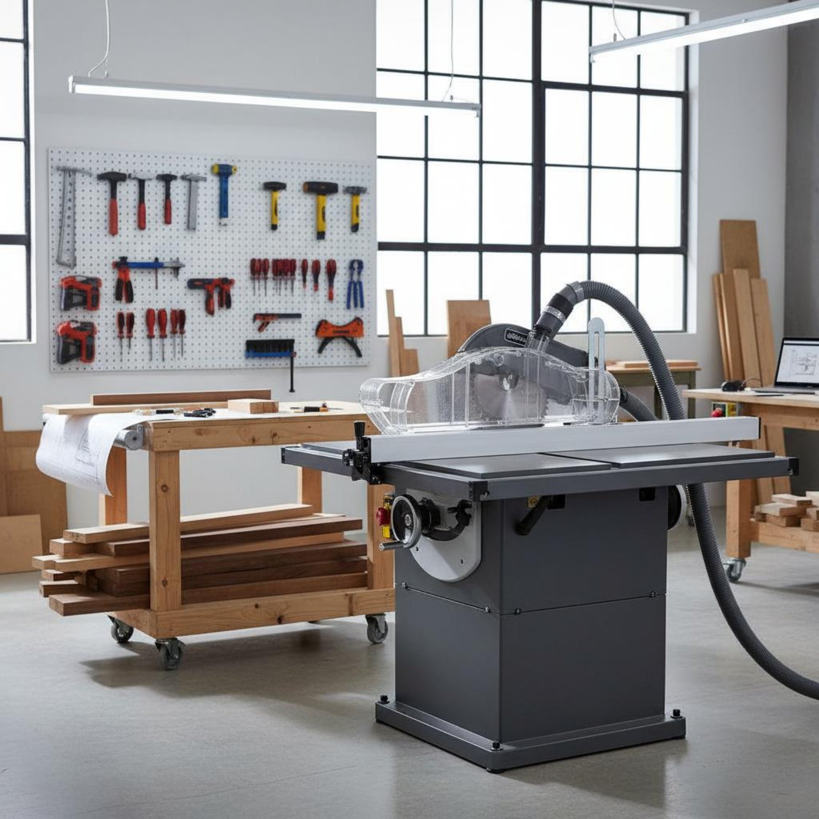 Tafelzaag Stofkap Transparant  - Power Tools Vacuum recensie en prijs