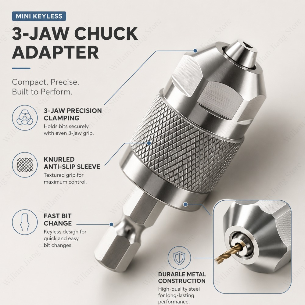 3-klauw boorkopadapter met sne - Power Tools Online recensie en prijs